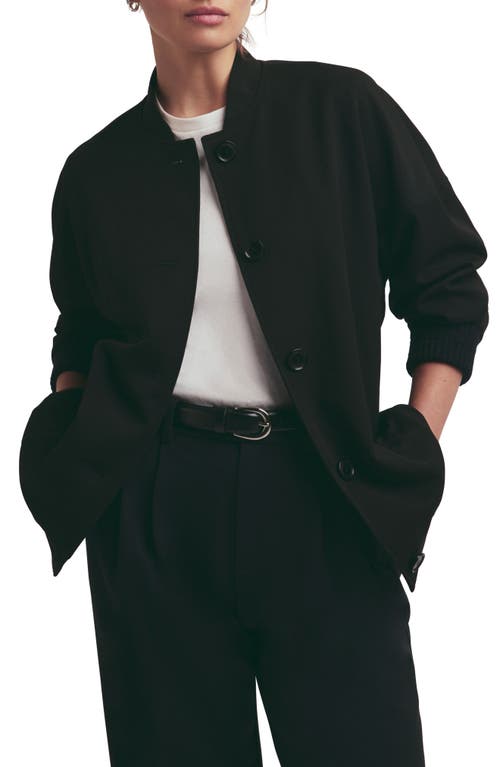 Favorite Daughter The Varsity Bomber Jacket In Black