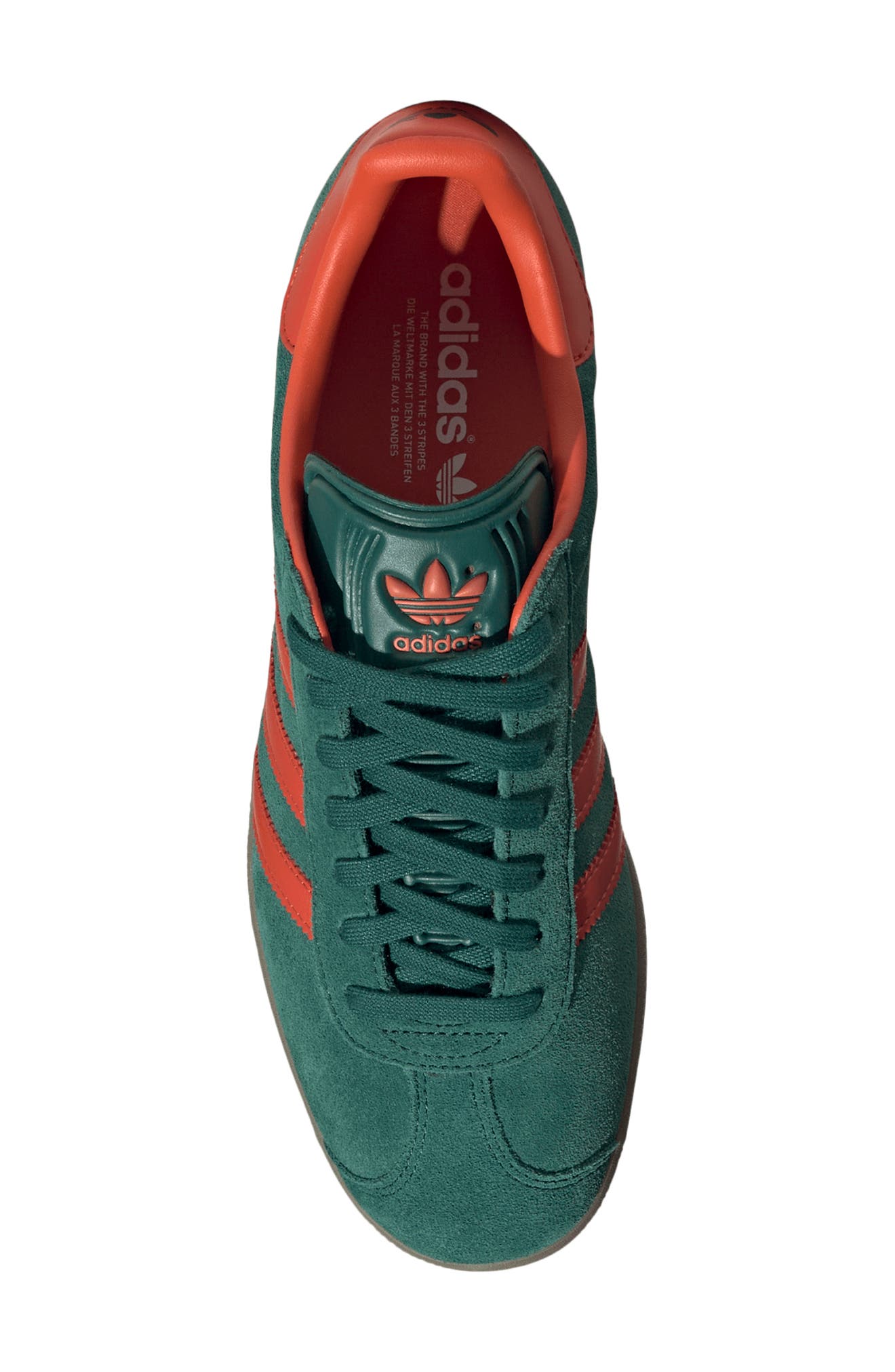 Gazelle Indoor Sneaker, Alternate, color, GREEN/ PRELOVED RED/ GUM