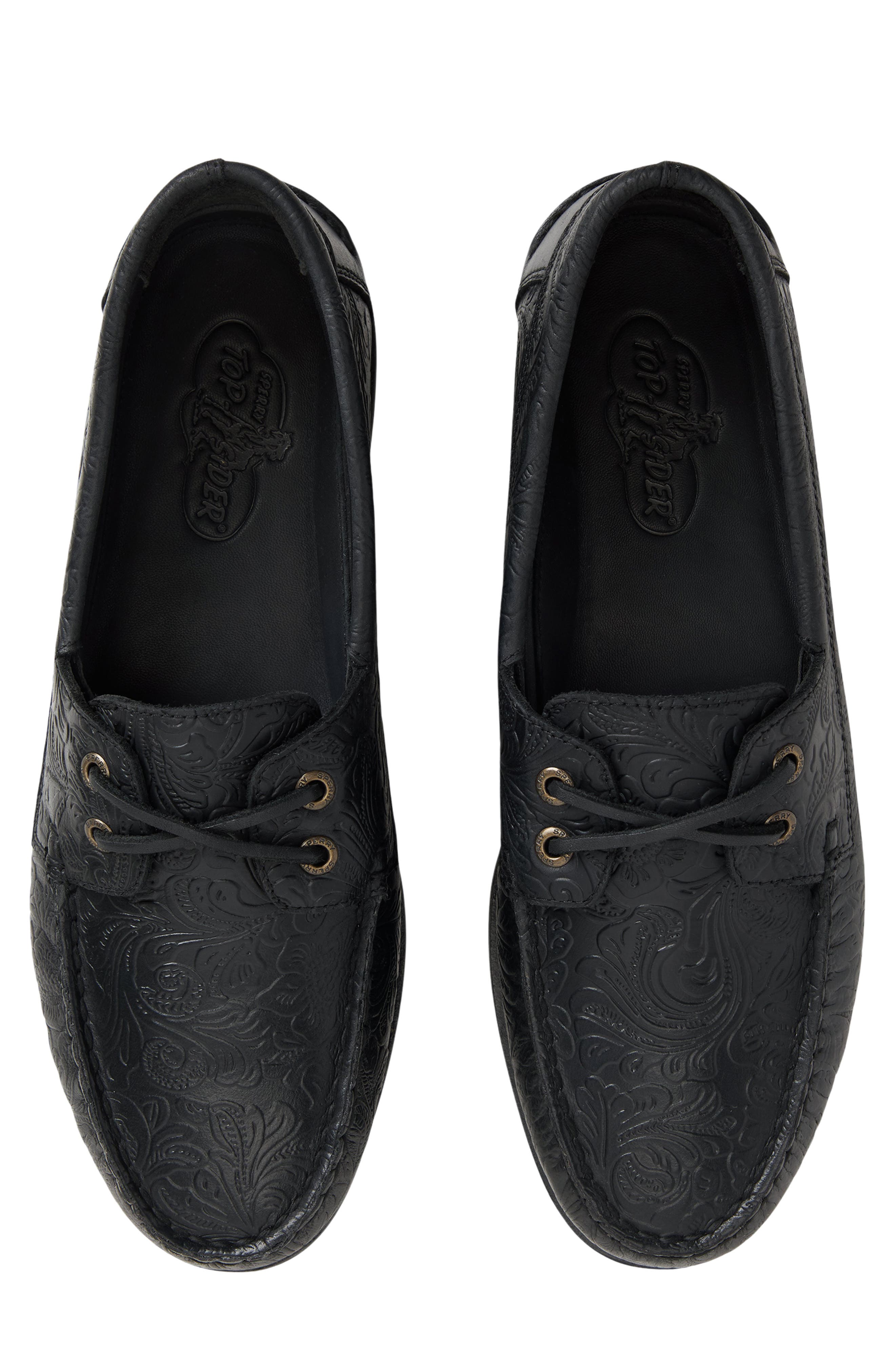 Lou Boat Shoe, Alternate, color, BLACK