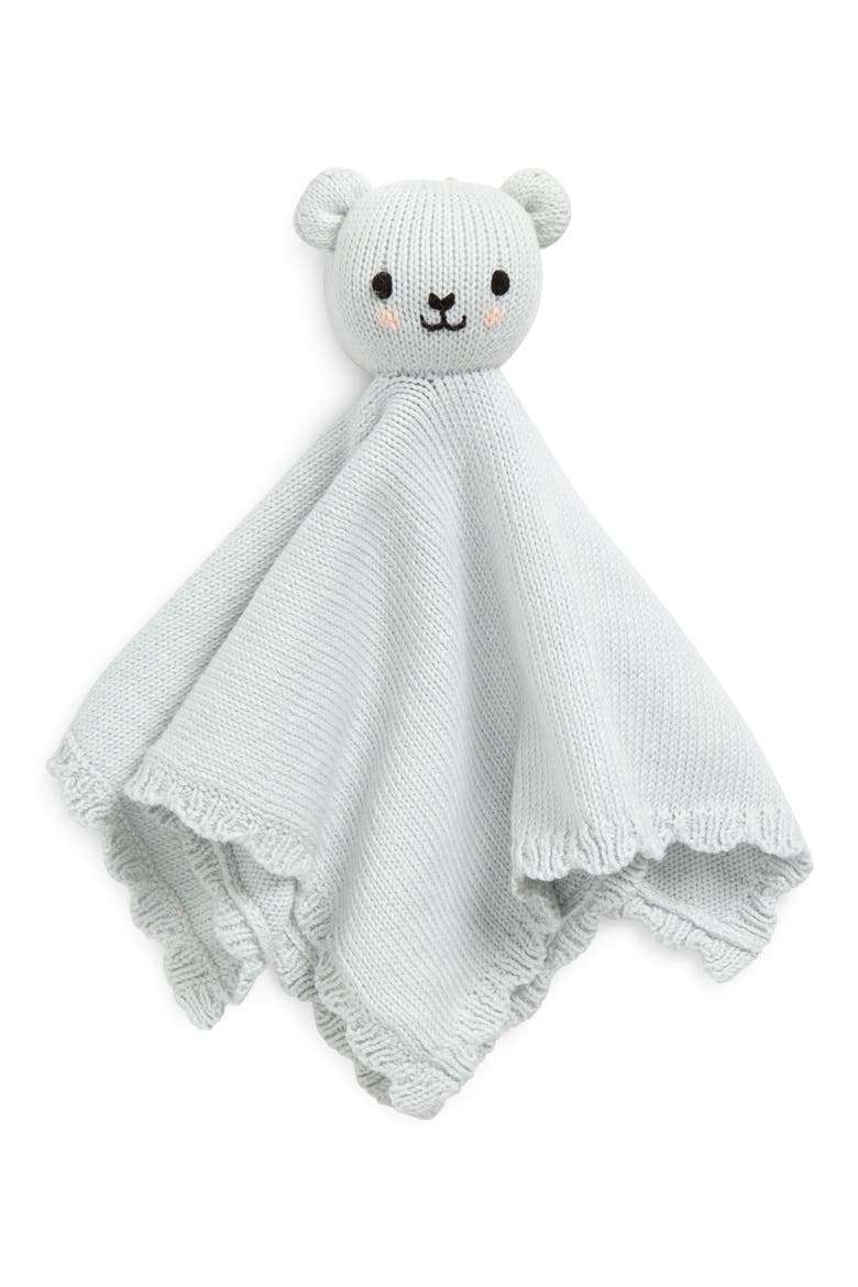 Baby Bear Lovey & Soother Blanket, Main, color, BLUE
