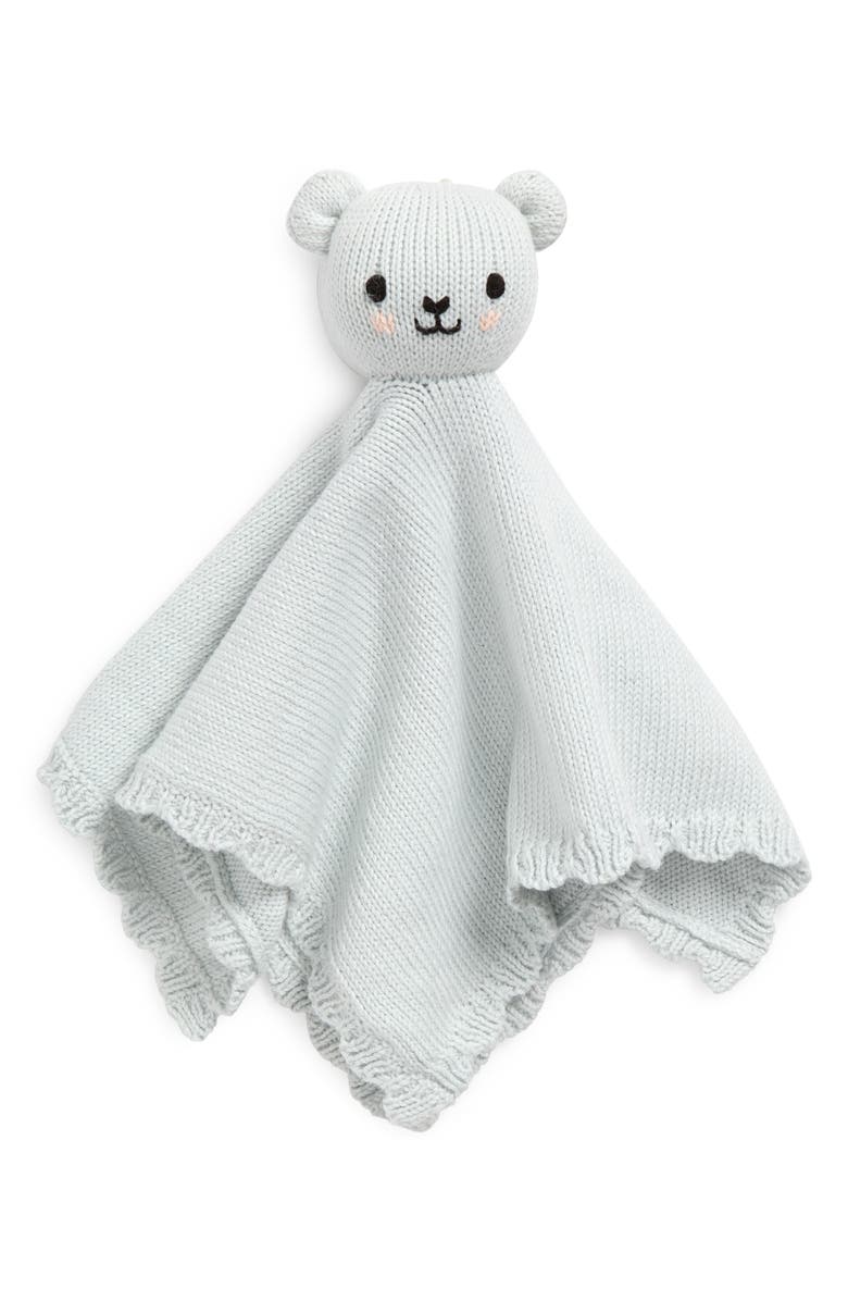 cuddle+kind Baby Bear Lovey & Soother Blanket, Main, color, Blue