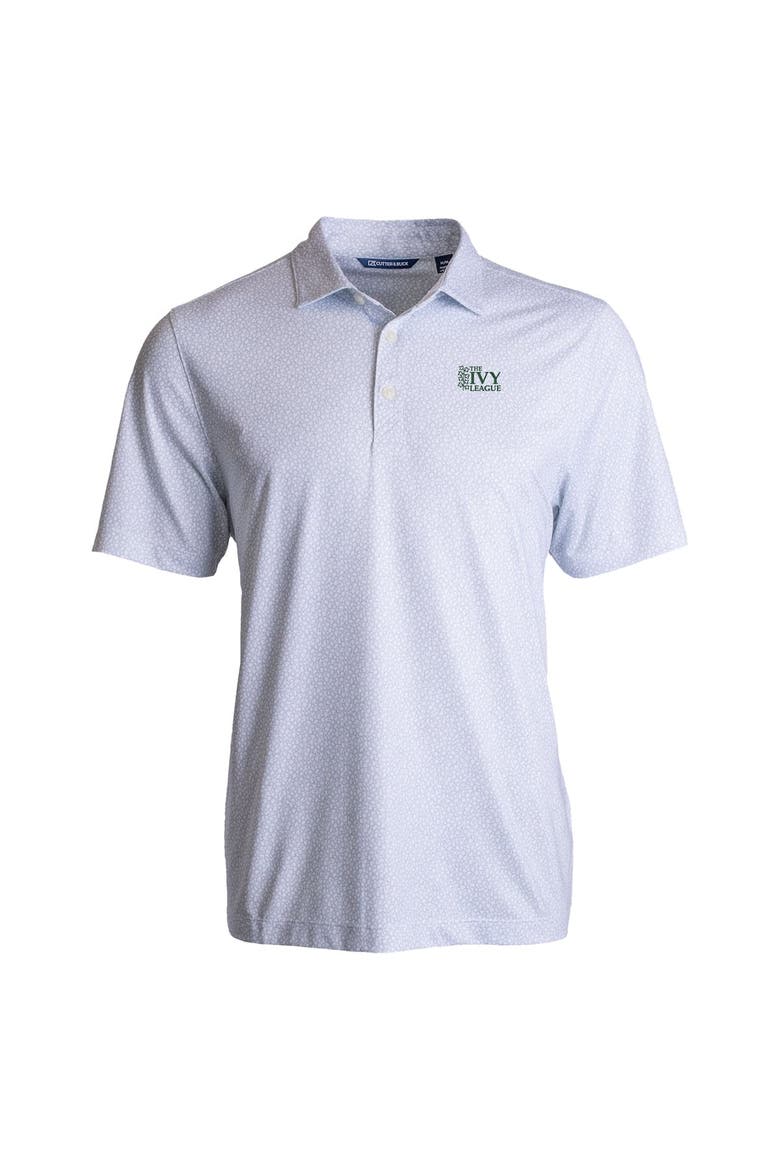 Men's Cutter & Buck  White Ivy League Pike Eco Pebble Print Stretch Recycled Polo, Alternate, color, White