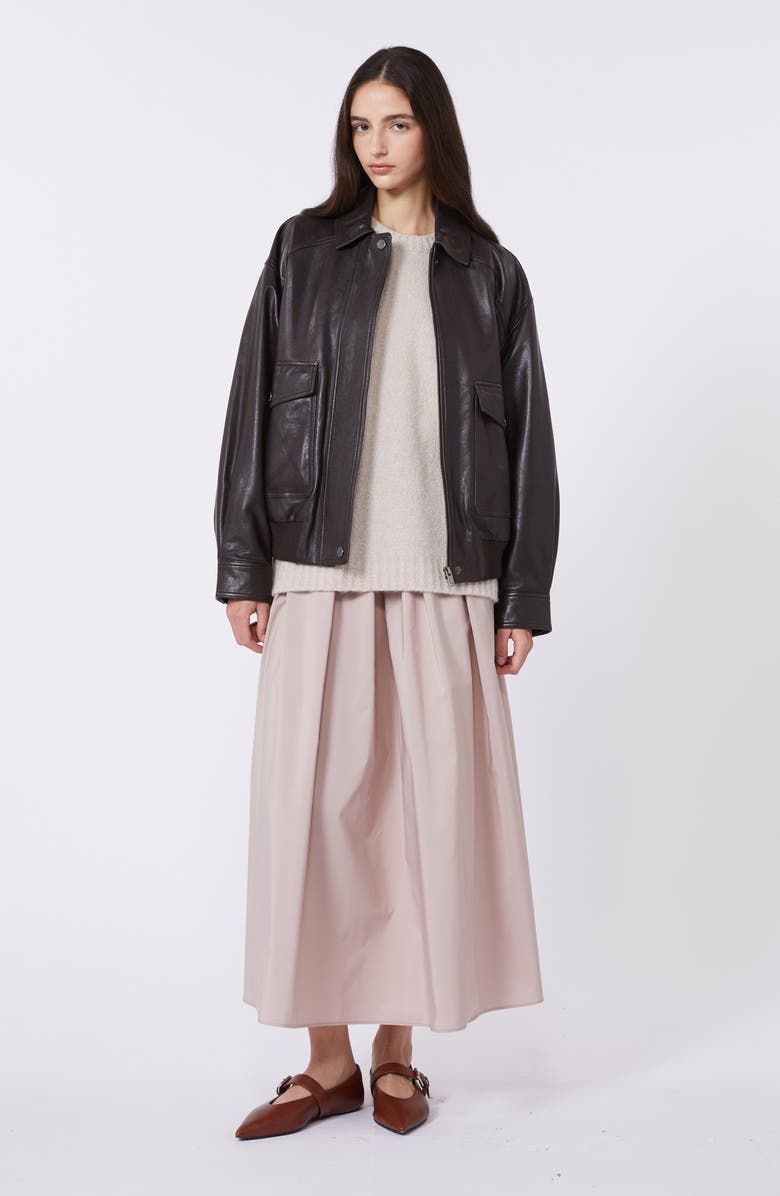 Weekend Max Mara Curvato A-Line Woven Skirt, Alternate, color, Antique Rose