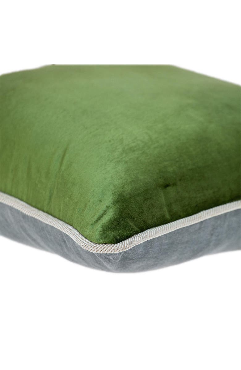 PARKLAND COLLECTION Maia Transitional Olive Throw Pillow, Alternate, color, Olive