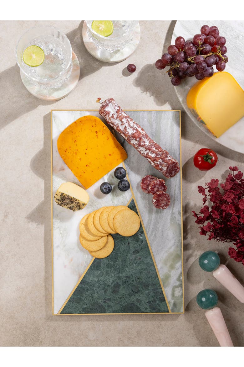 Brno Marble Cheese Board, Alternate, color, Shades of Green