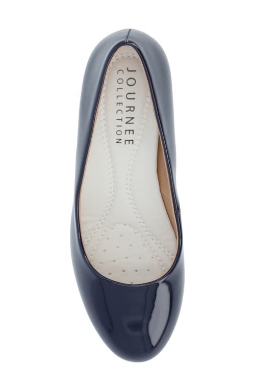Journee Collection Luu Round Toe Pump In Patent/blue