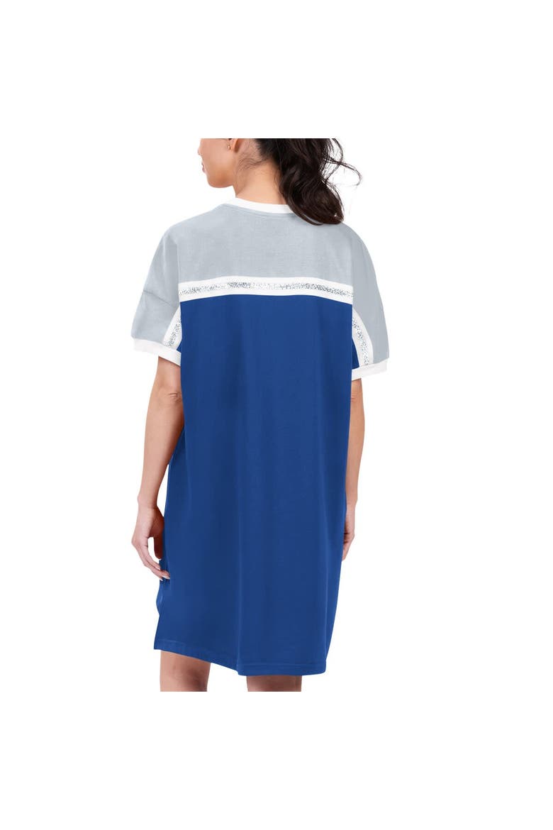 Women's G-III 4Her by Carl Banks Royal/Gray Los Angeles Dodgers Circus Catch Sneaker Dress, Alternate, color, Royal