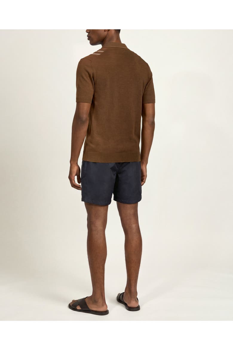 Horton Tailored Fit Silk Cotton Polo Shirt, Alternate, color, Chestnut/Chai