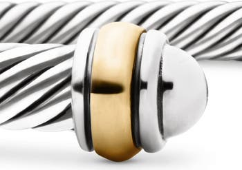 Cable Classics Sterling Silver & 18K Yellow Gold Bracelet, 4mm