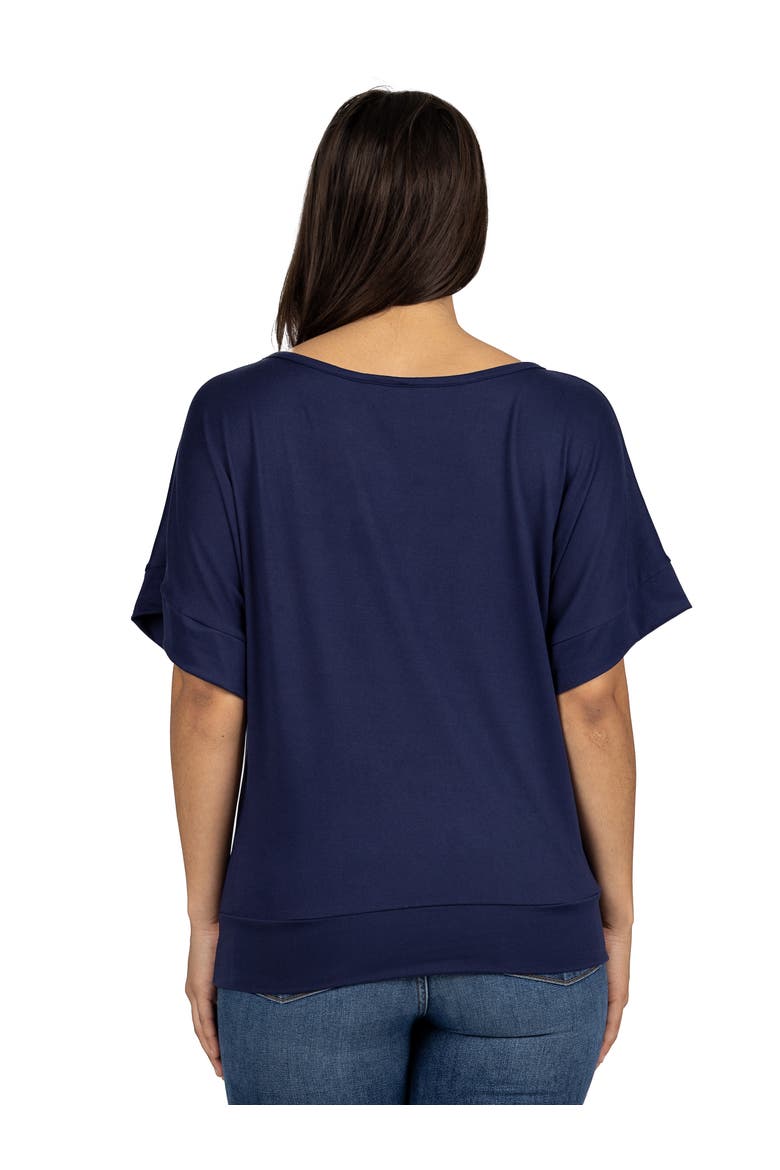 Loose Fit Dolman Top with Wide Sleeves, Alternate, color, Navy