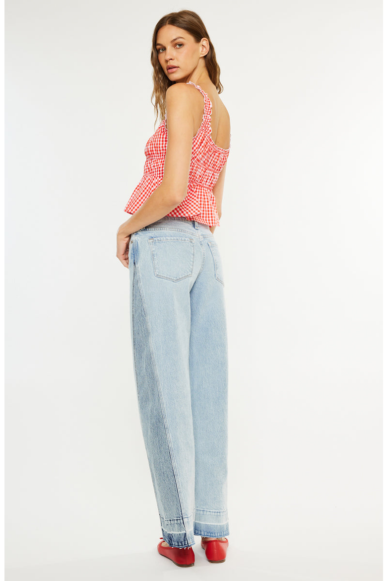Carlise Mid Rise Wide Leg Jean, Alternate, color, Light Wash