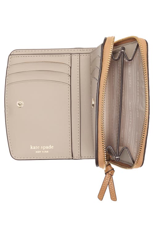 Kate Spade New York Knott Small Pebbled Leather Bifold Wallet In Brown