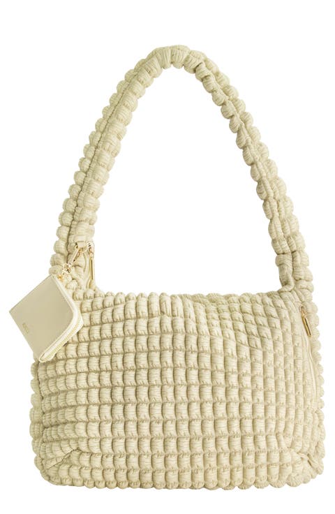 Large Bubble Hobo Faux Leather Shoulder Bag