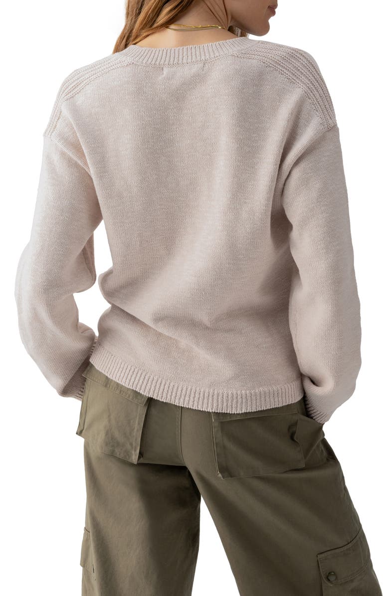 Sanctuary Chill Vibes Cotton V-Neck Sweater, Alternate, color, 