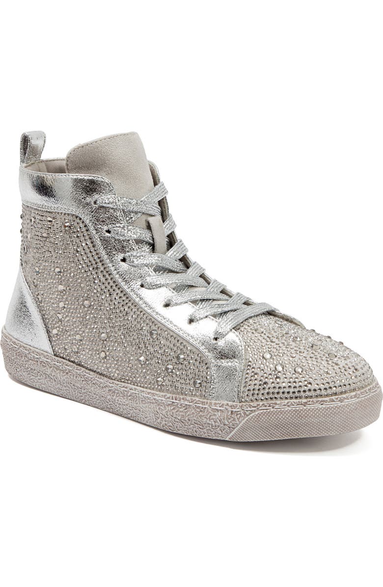 NINETY UNION Foxy High Top Sneaker, Main, color, Silver