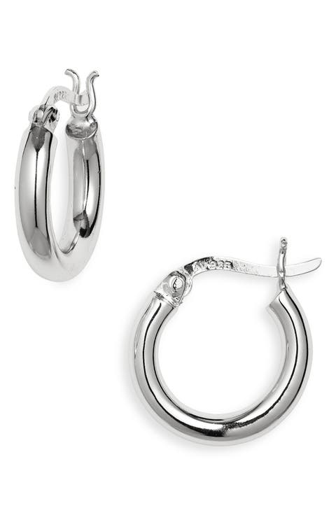 Mini Tube Hoop Earrings