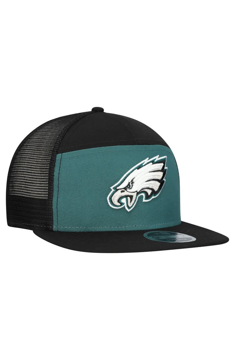 New Era Men's New Era Midnight Green/Black Philadelphia Eagles Outdoor Split Panel 9FIFTY Snapback Hat, Alternate, color, Green