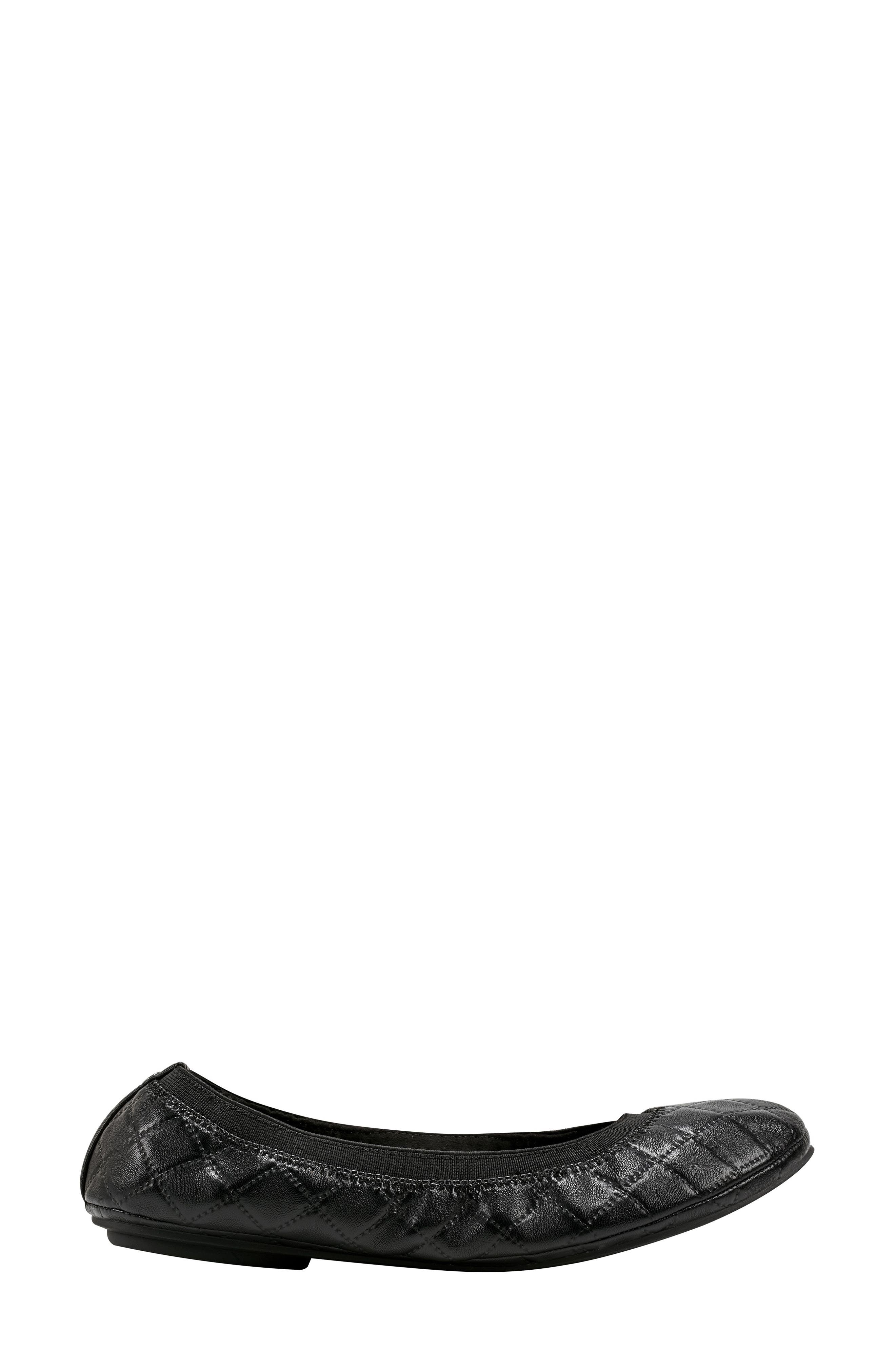 Bandolino Edition Quilted Ballet Flat, Alternate, color, Black