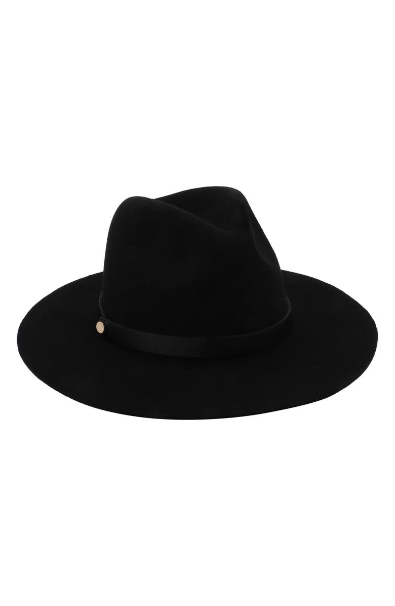 AllSaints Long Brim Fedora Hat, Main, color, 