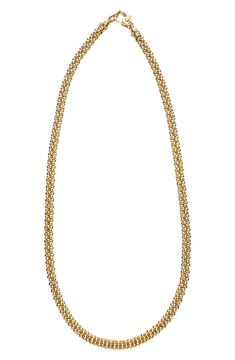 LAGOS Caviar Bead Rope Necklace, Main, color, Yellow Gold