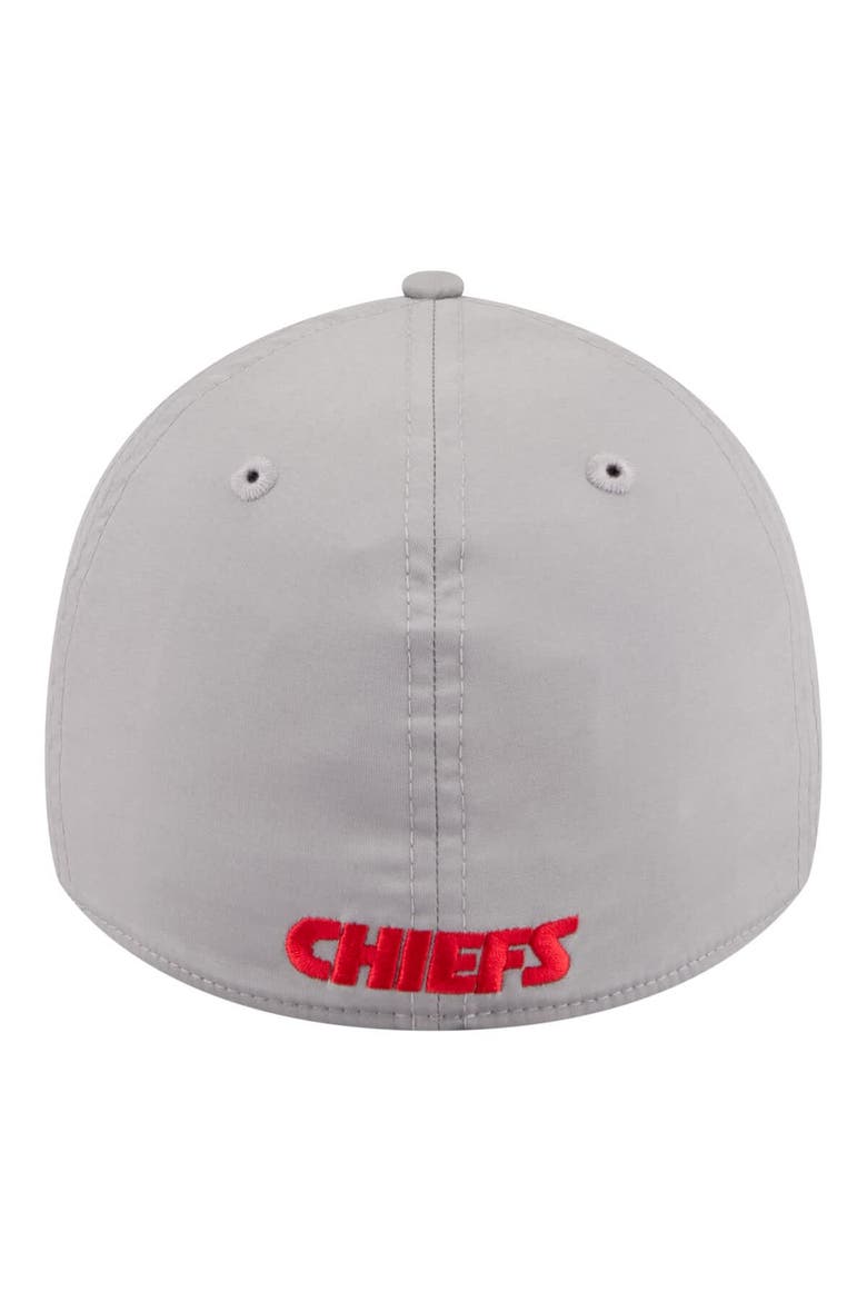 Men's New Era  Gray Kansas City Chiefs Perforated 39THIRTY Flex Hat, Alternate, color, Gray