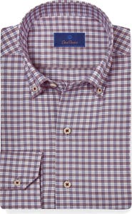 David Donahue Twill Check Sport Shirt