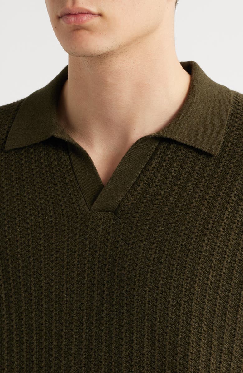 Vince Johnny Collar Sweater, Alternate, color, Dark Artichoke