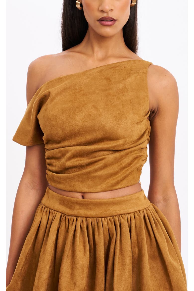 Yara Suede Slash Neck Tank Top, Main, color, Brown