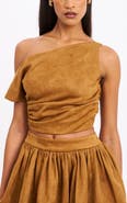 Miss Circle Yara Suede Slash Neck Tank Top