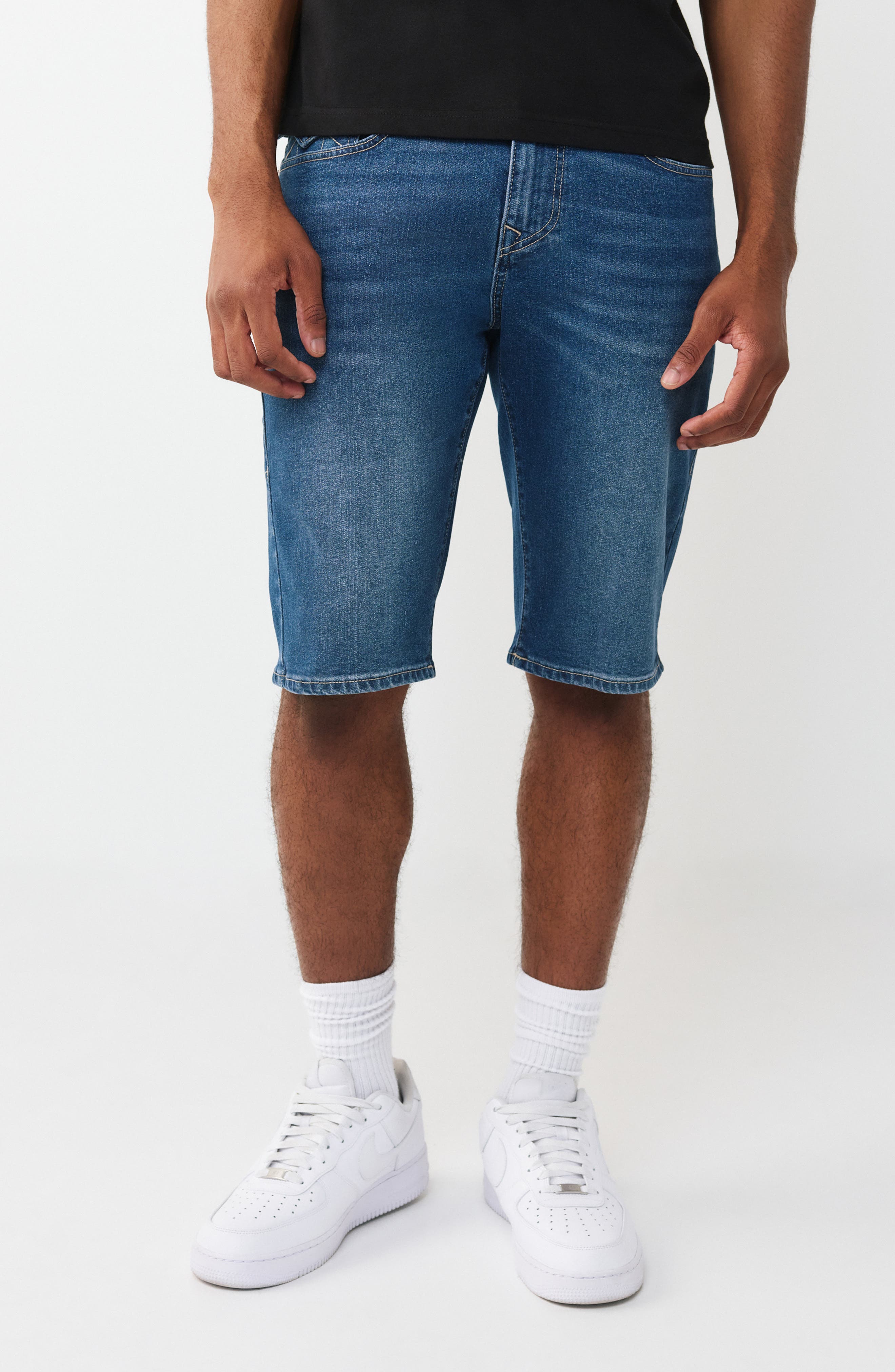 True Religion Ricky Straight Leg Denim Shorts