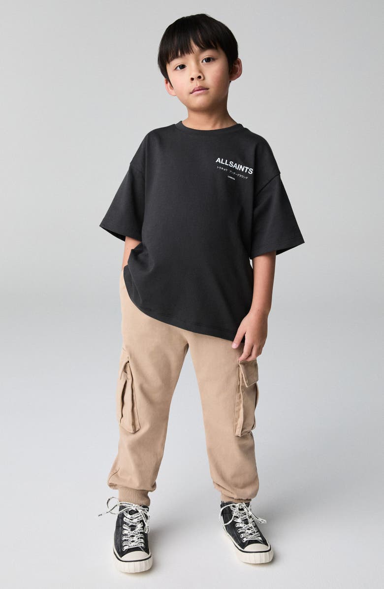 smALLSAINTS by ALLSAINTS Kids' Cotton Stretch Twill Cargo Joggers, Alternate, color, Neutral