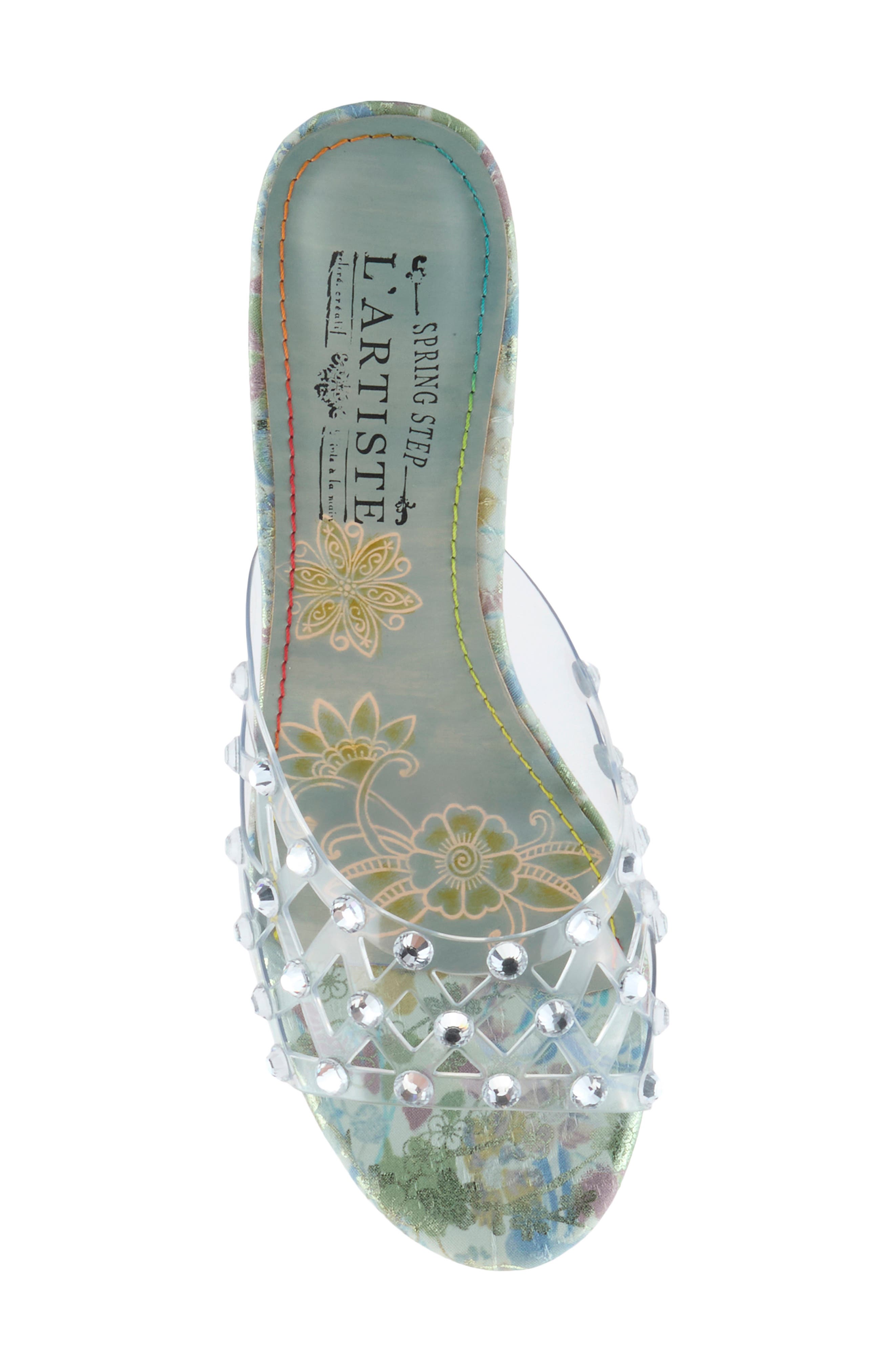 L'Artiste by Spring Step Ontherox Embellished Sandal, Alternate, color, Mint Green Multi