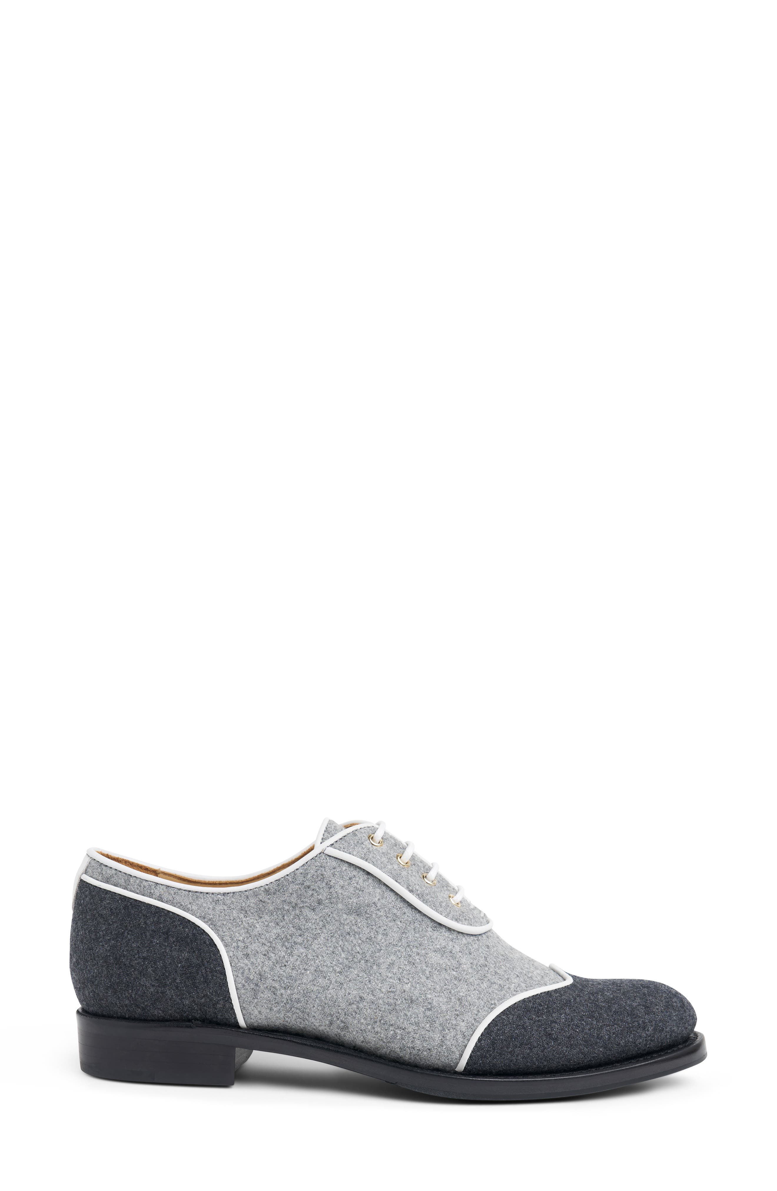 The Office of Angela Scott Mr. Evans Wingtip Oxford, Alternate, color, Grey Wool
