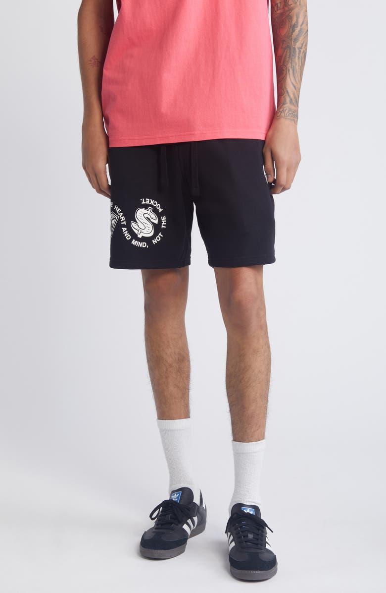 Billionaire Boys Club Mantra Cotton Blend Drawstring Shorts, Main, color,