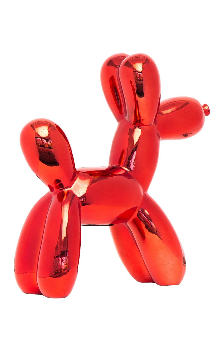 INTERIOR ILLUSIONS Plus Red Balloon Dog Bank, Alternate, color, Red