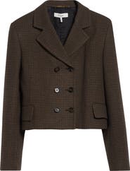 Chloé Double Breasted Wool Crop Jacket