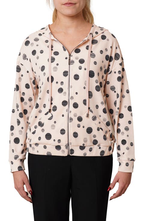 Dots Terry Zip Hoodie