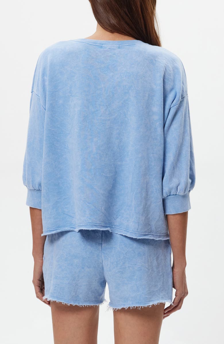 Michael Stars Julia Puff Sleeve Sweatshirt, Alternate, color, Sky