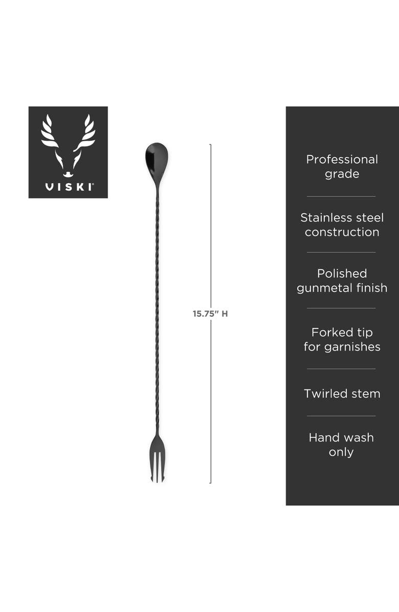 Viski Trident Bar Spoon, Alternate, color, Warren