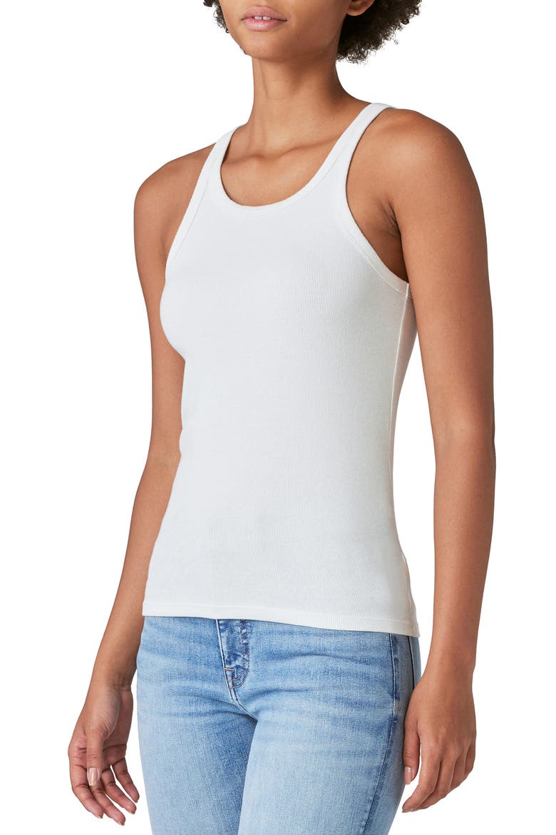 Essential Cotton Rib Tank, Alternate, color, BRIGHT WHITE