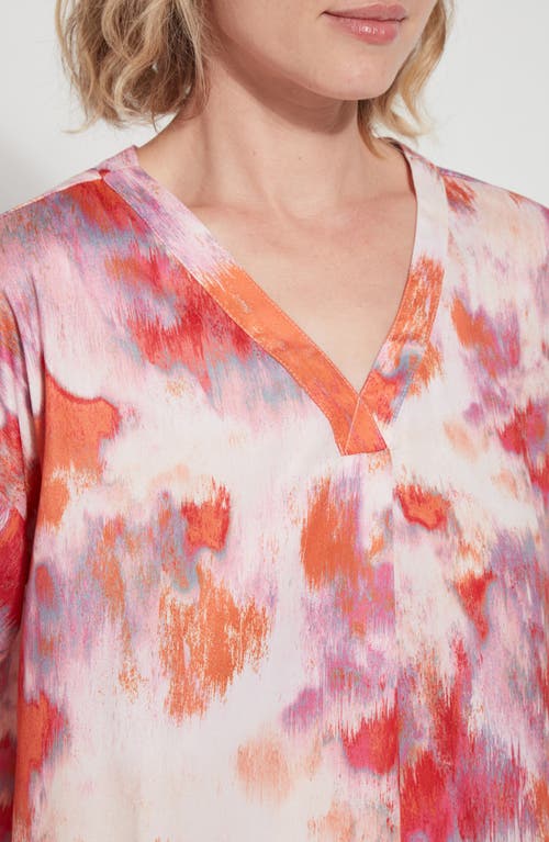Lyssé Jenna V-neck Tunic Top In Color Obsession