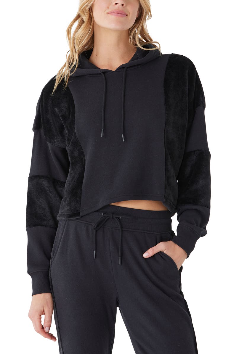 Threads 4 Thought Clarabelle Crop High Pile Fleece Panel Hoodie, Main, color, 