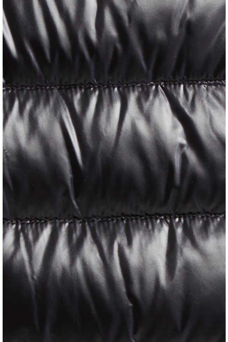 Amelia Water Resistant High-Low Down Jacket, Alternate, color, BLACK