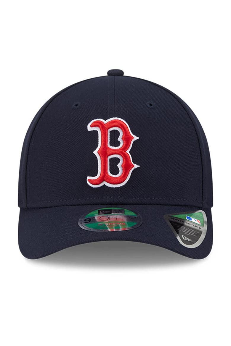 Men's New Era  Navy Boston Red Sox Player Replica 9FORTY Adjustable Hat, Alternate, color, Navy