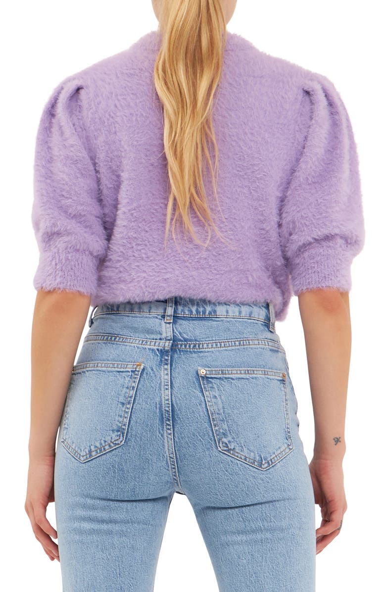 Endless Rose Plush Puff Sleeve Sweater, Alternate, color, 