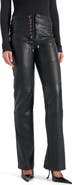 Manière De Voir Seren Croc Embossed Lace Up Trousers