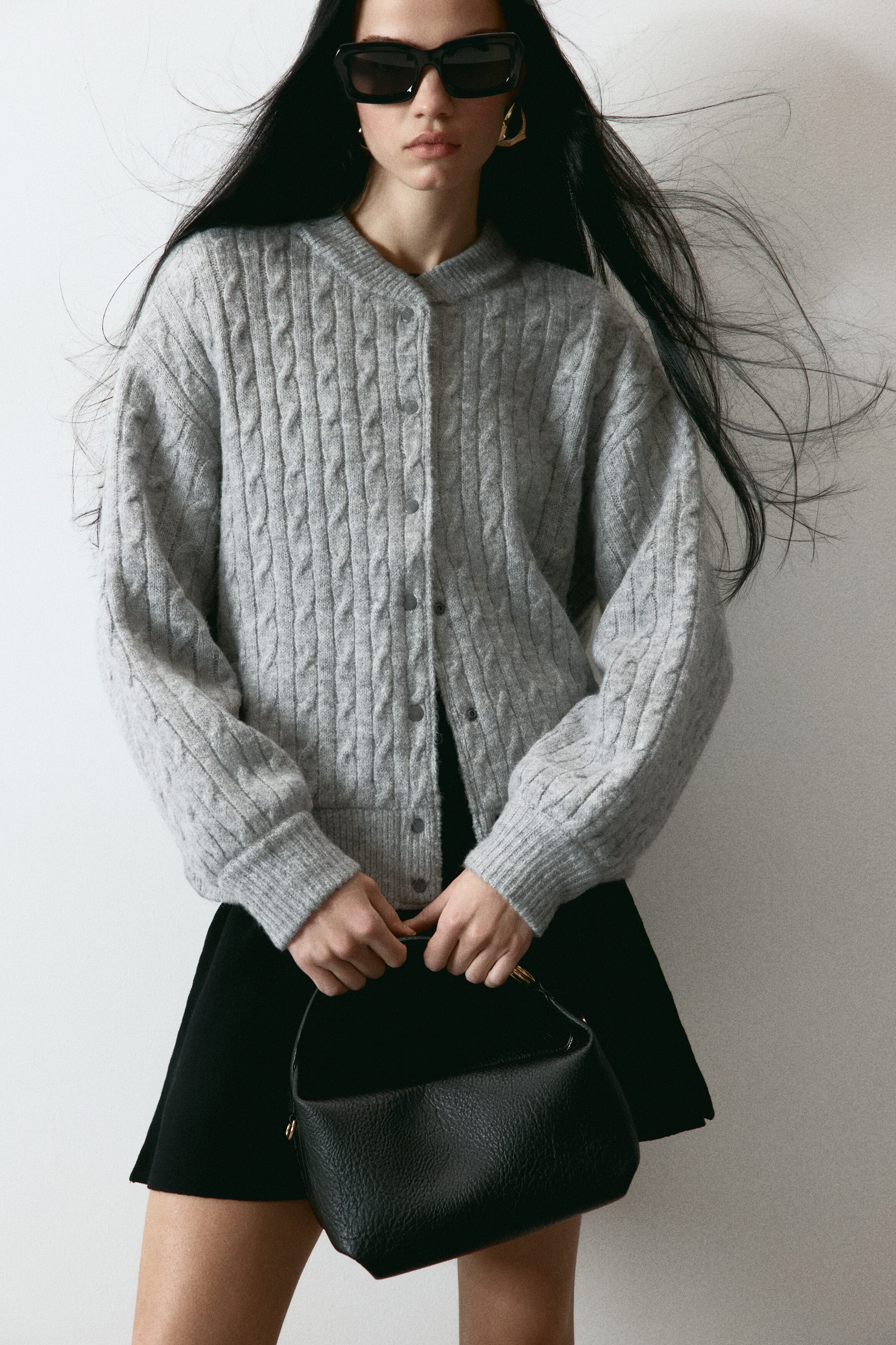 Cable-knit Bomber Jacket - image 2