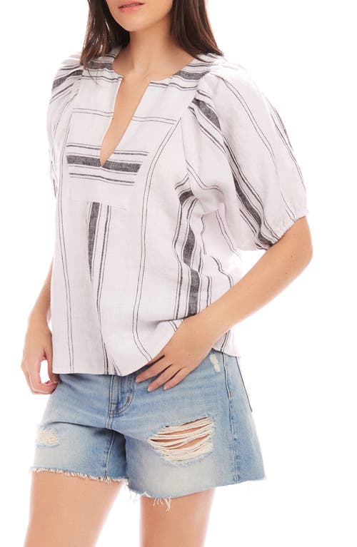 Shop Fifteen Twenty Vienna Stripe Linen Top