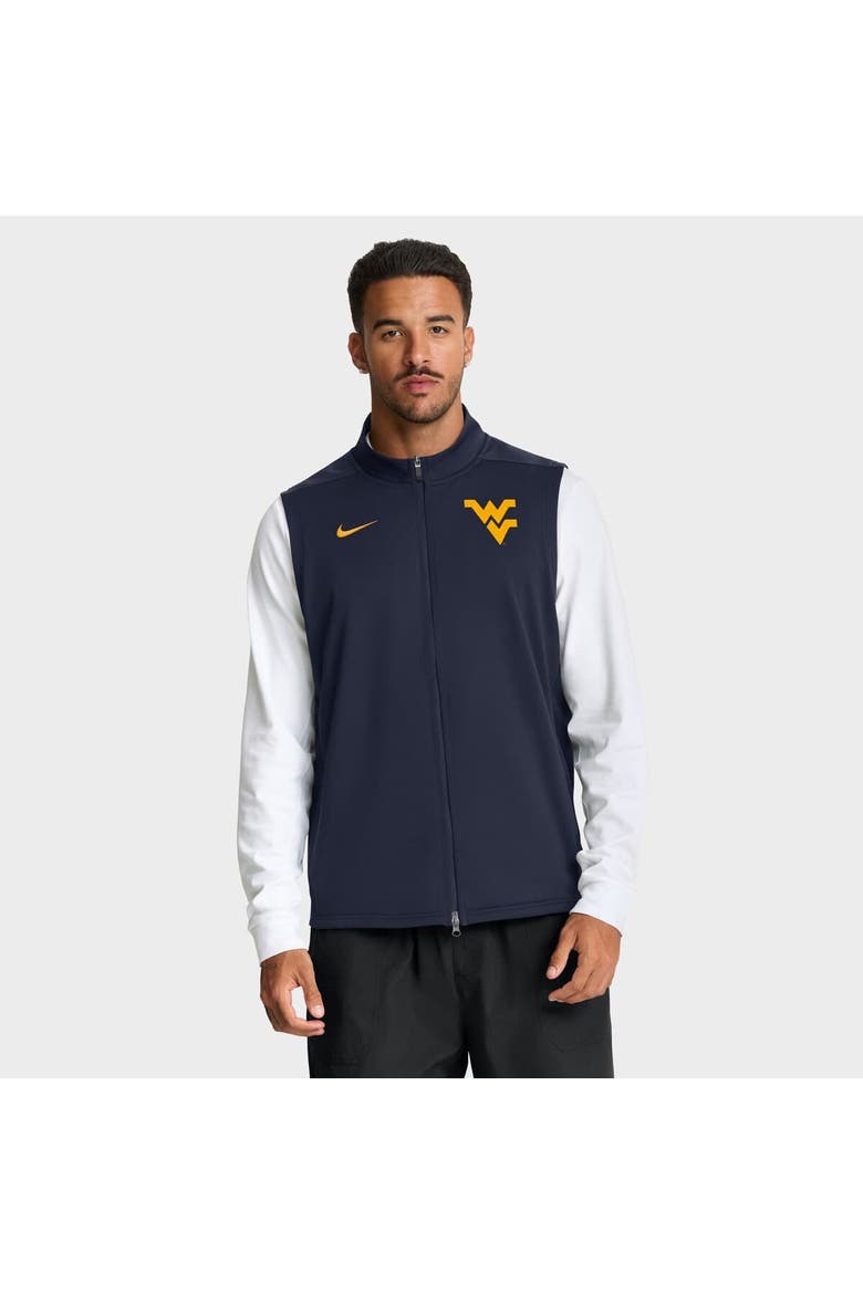 Men's Nike Navy West Virginia Mountaineers Primetime Victory Performance Full-Zip Vest, Main, color, Navy
