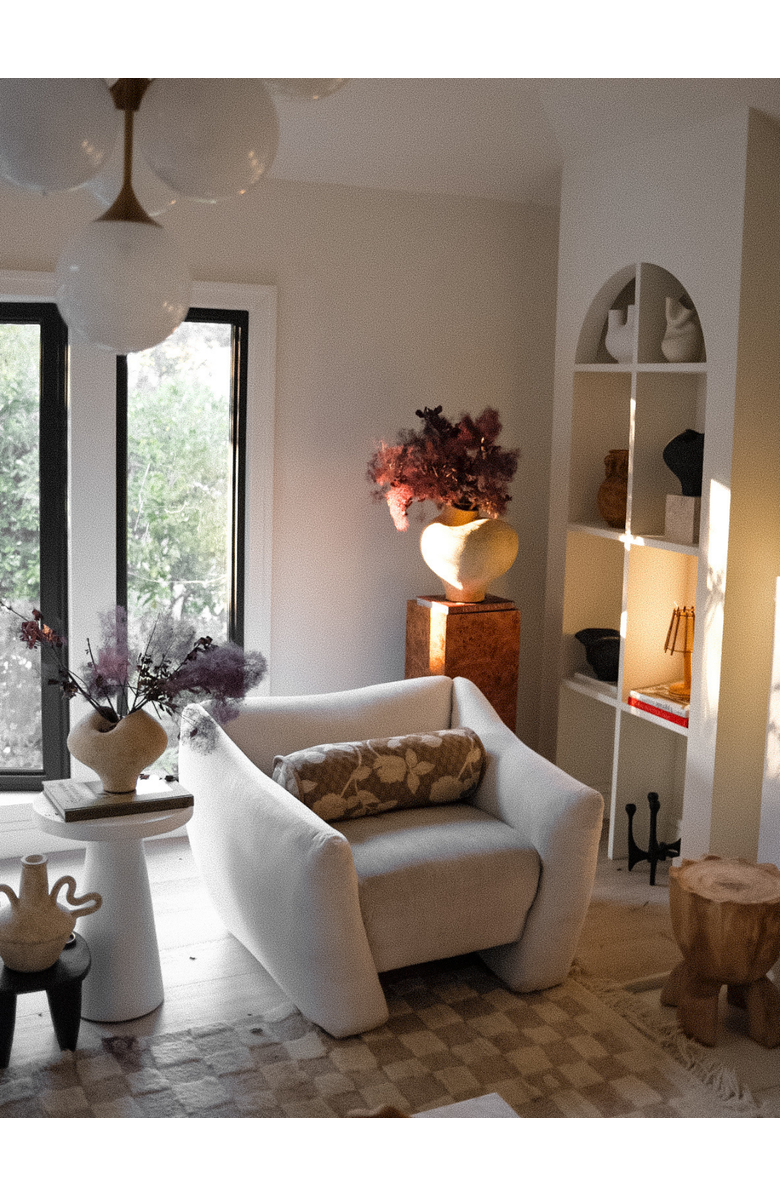 Twenty Third by Deanne Chiara Tapestry Bolster, Alternate, color, Beige